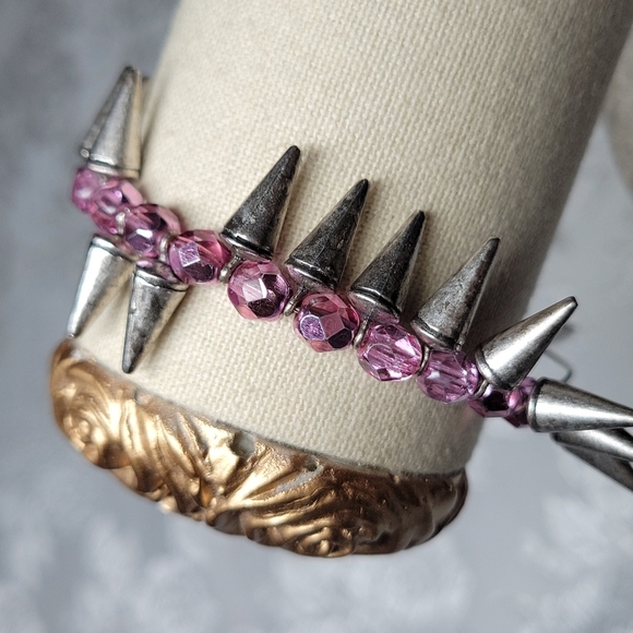Alex and Ani Jewelry - Alex and Ani Pink Crystal Bracelet w/Spikes